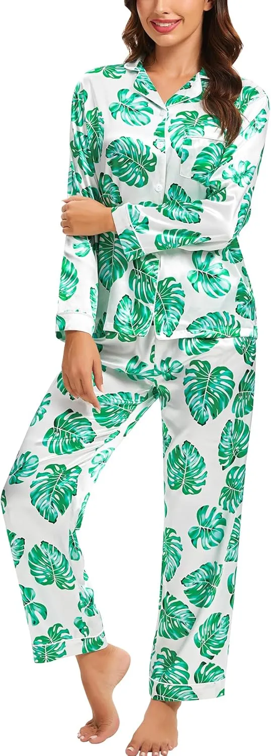 SWOMOG Womens Long Sleeve Sleepwear