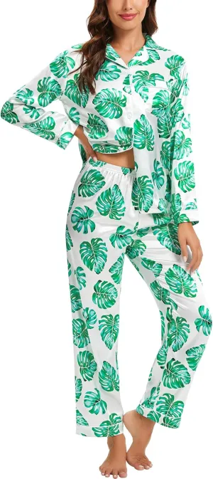 SWOMOG Womens Long Sleeve Sleepwear