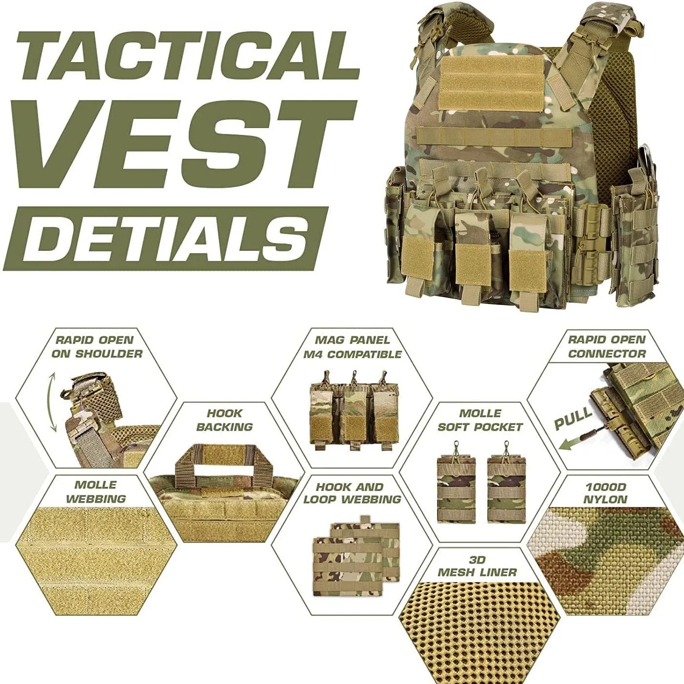 Tactical Molle Carrier Vest