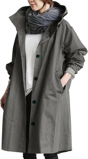 TARIENDY Rain Jacket for Women Trendy 2025 Hooded Windbreaker Lightweight Raincoat Outdoor Hiking Sportswear Travel Jacket
