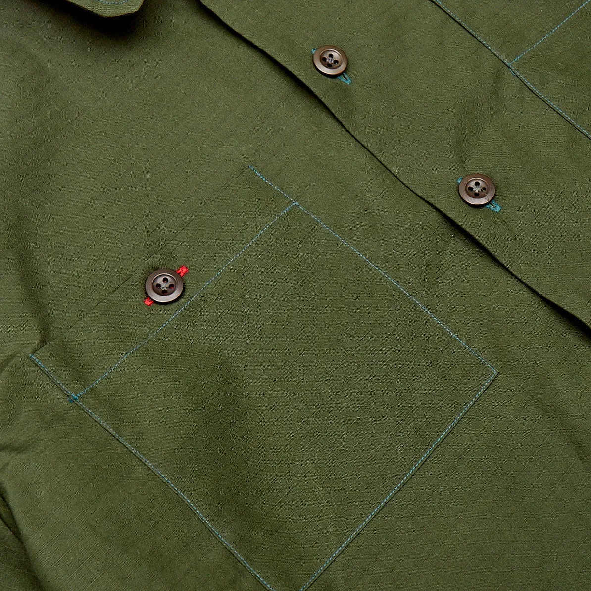 Tatton 01 Dark Olive Water Repellent Ripstop Over Shirt