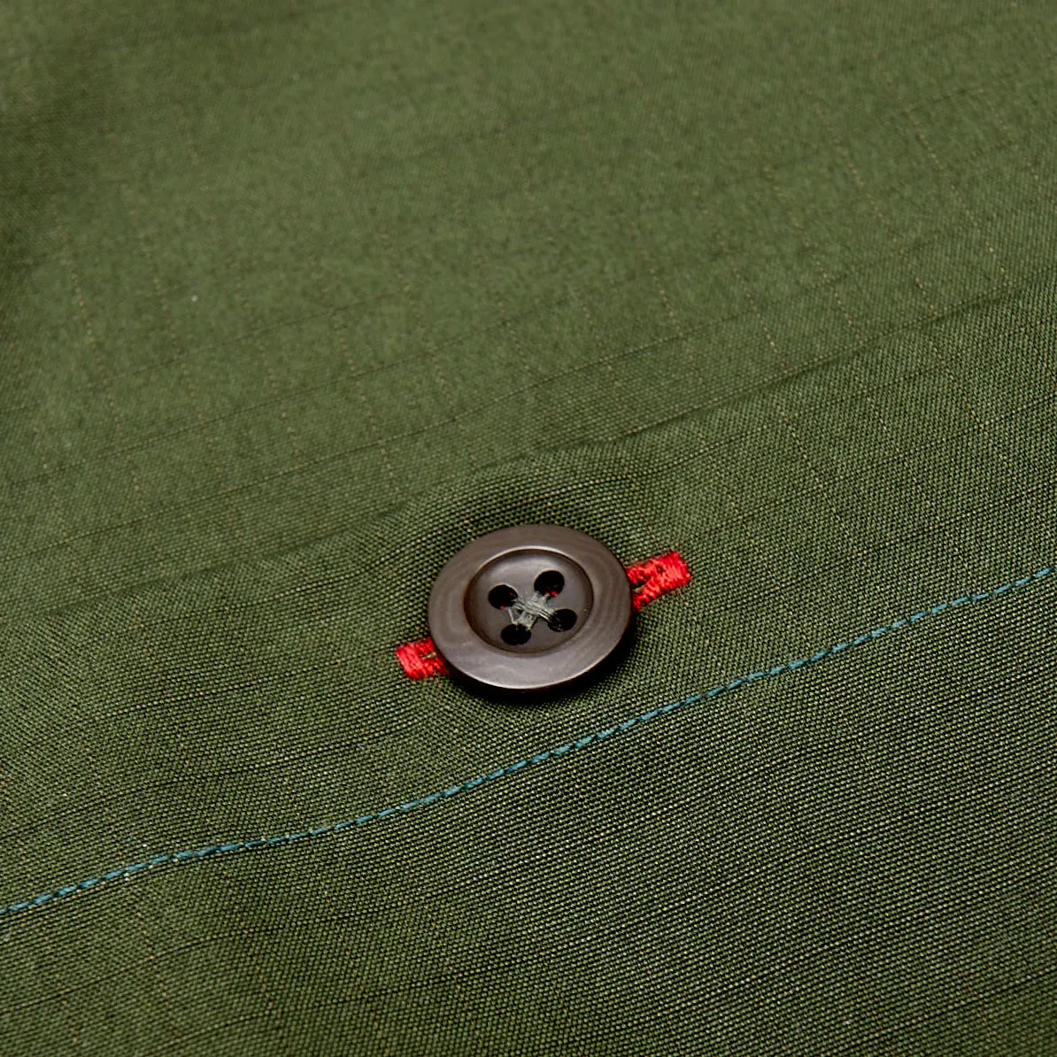 Tatton 01 Dark Olive Water Repellent Ripstop Over Shirt