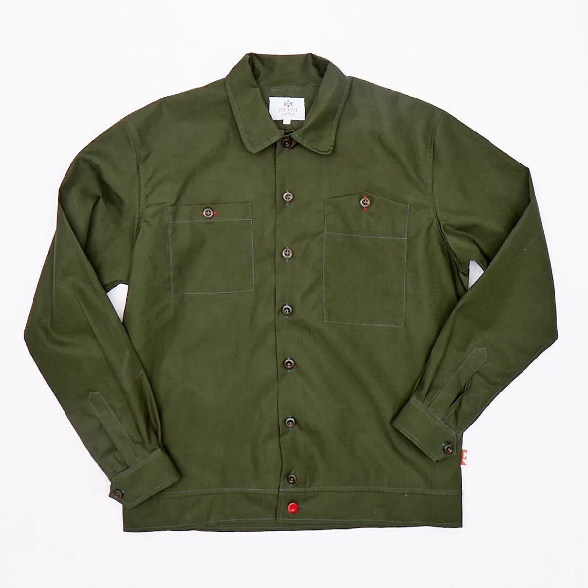 Tatton 01 Dark Olive Water Repellent Ripstop Over Shirt