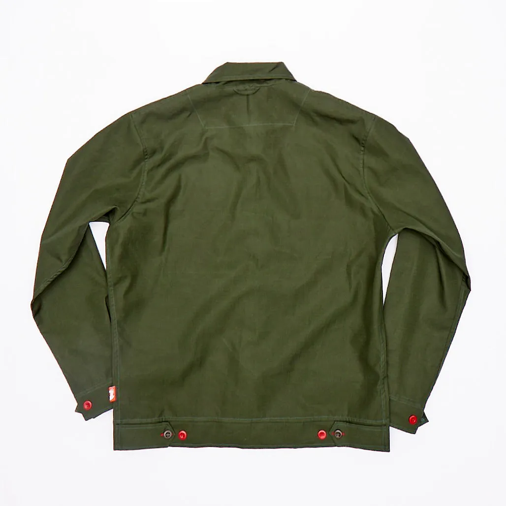 Tatton 01 Dark Olive Water Repellent Ripstop Over Shirt