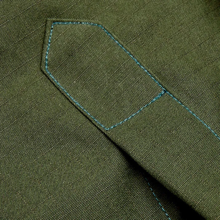 Tatton 01 Dark Olive Water Repellent Ripstop Over Shirt