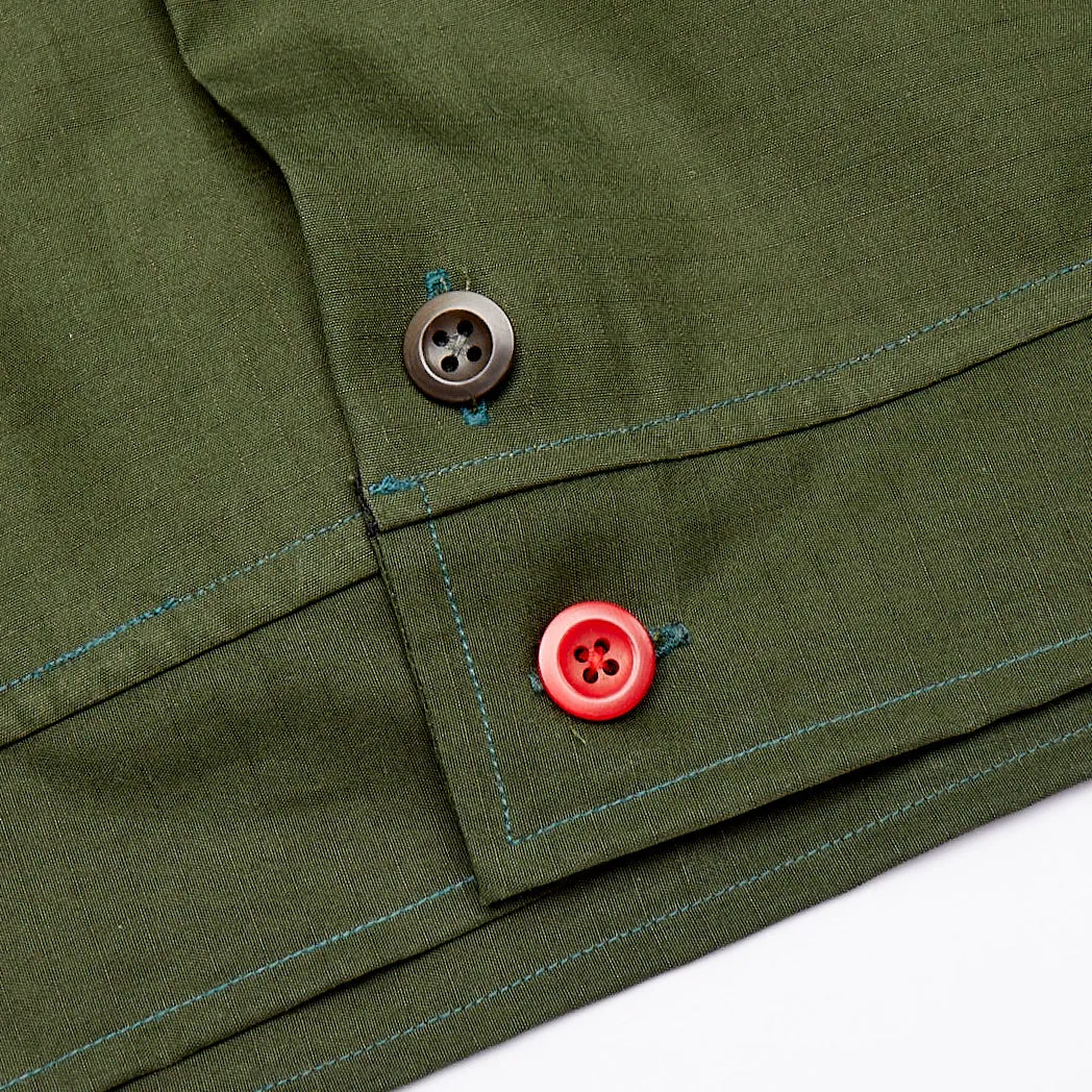 Tatton 01 Dark Olive Water Repellent Ripstop Over Shirt