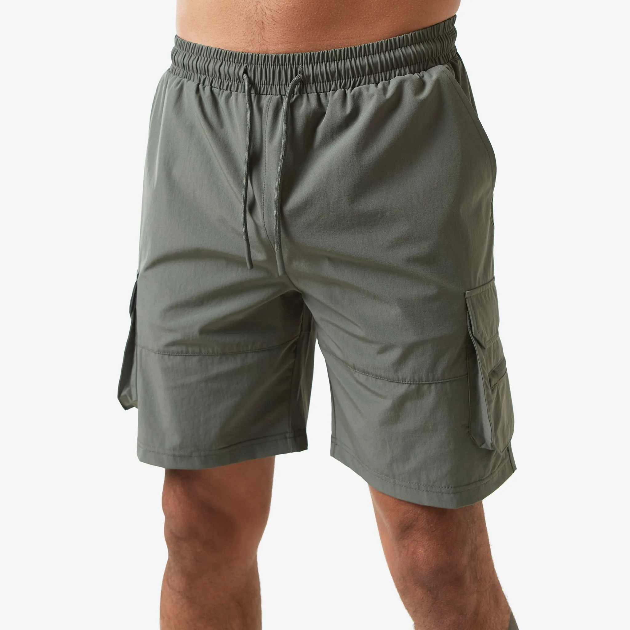 Tech Stretch Poly Utility Short | Khaki