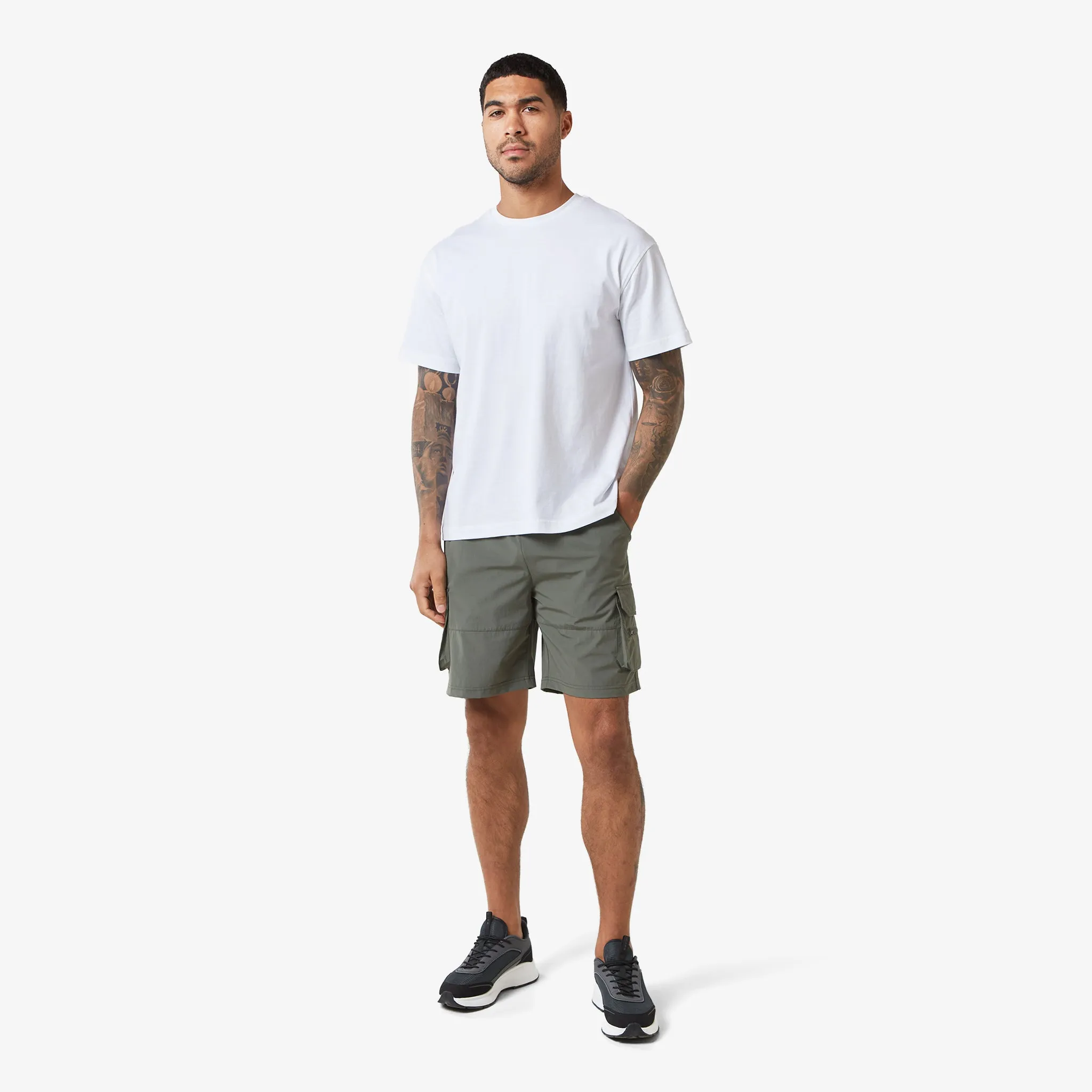 Tech Stretch Poly Utility Short | Khaki
