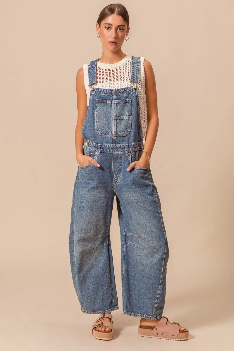 The Deliah Barrel Denim Overalls