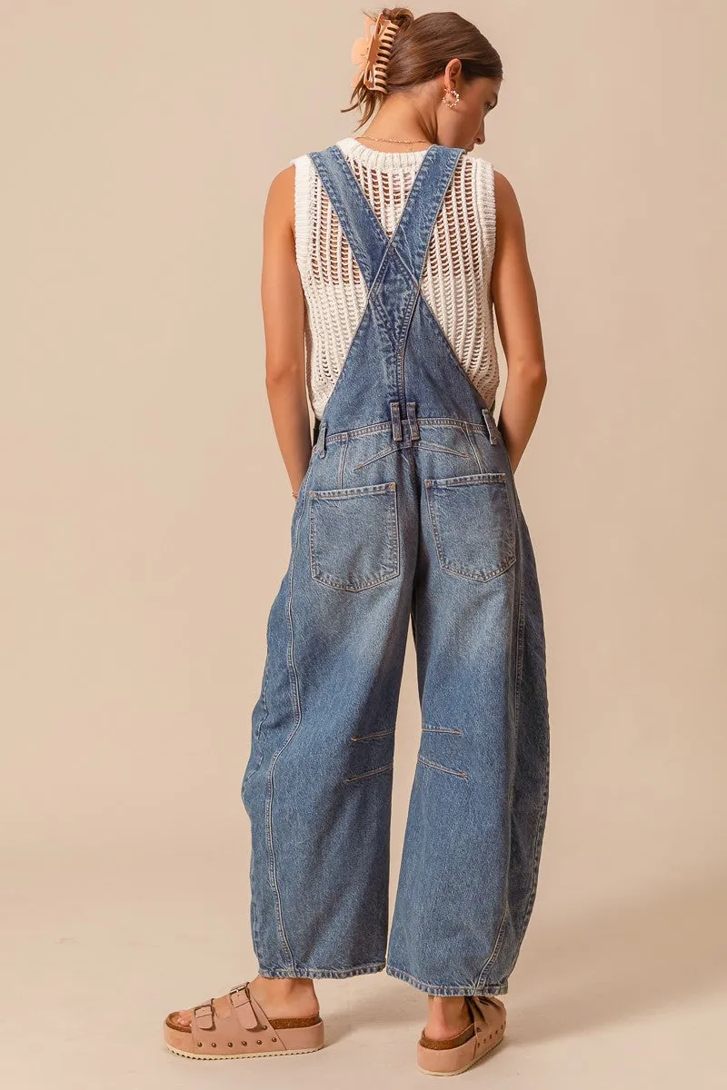 The Deliah Barrel Denim Overalls