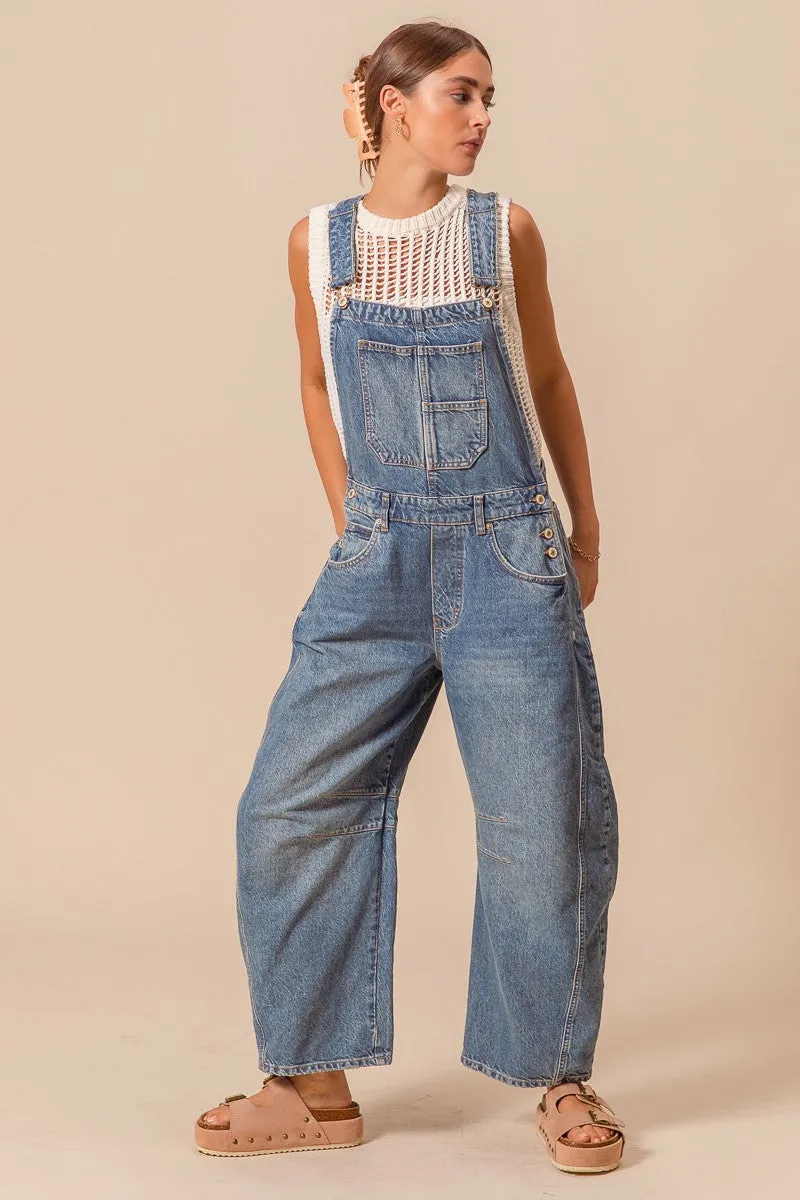 The Deliah Barrel Denim Overalls