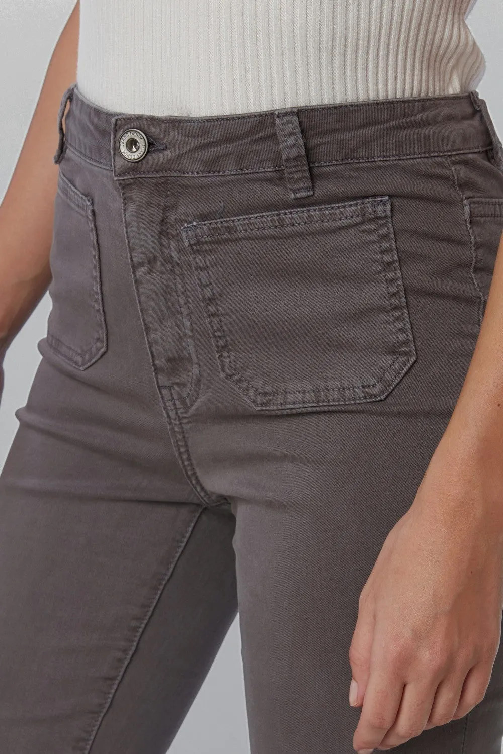 The Twee Dark Grey Flared Jeans