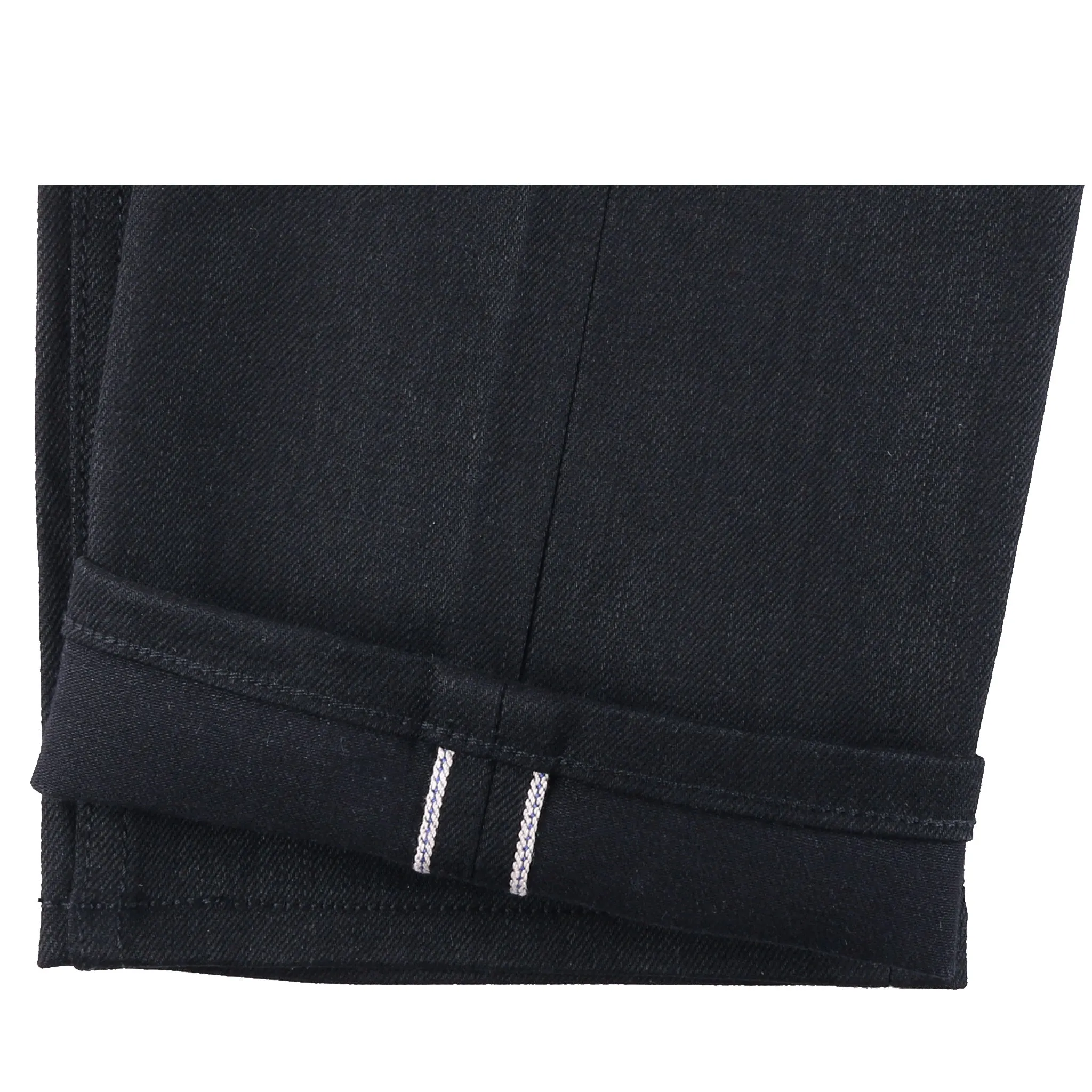 The Unbranded Brand Raw Denim Jeans - Relaxed 11oz Solid Black Stretch Selvedge