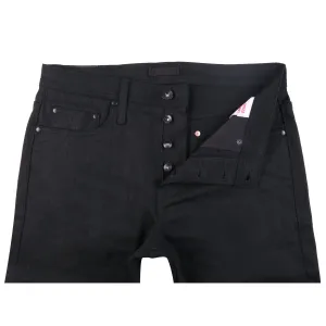 The Unbranded Brand Raw Denim Jeans - Relaxed 11oz Solid Black Stretch Selvedge