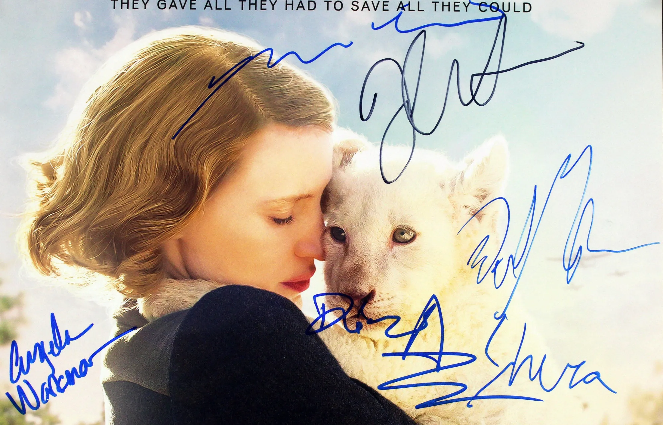 The Zookeeper's Wife (11) Jessica Chastain  10 Signed 12x18 Photo BAS #A57118