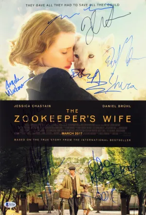 The Zookeeper's Wife (11) Jessica Chastain  10 Signed 12x18 Photo BAS #A57118