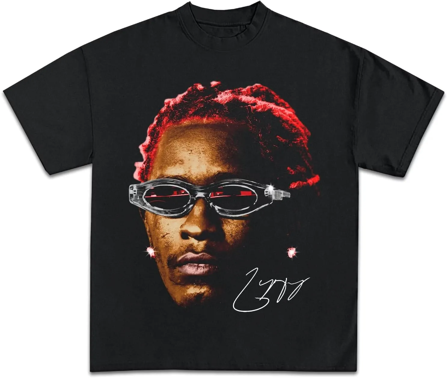 Thugs Graphic Shirt Thugger Face Red Hair Vintage Rapper Graphic Tee Merch for Men Women - Red Hair