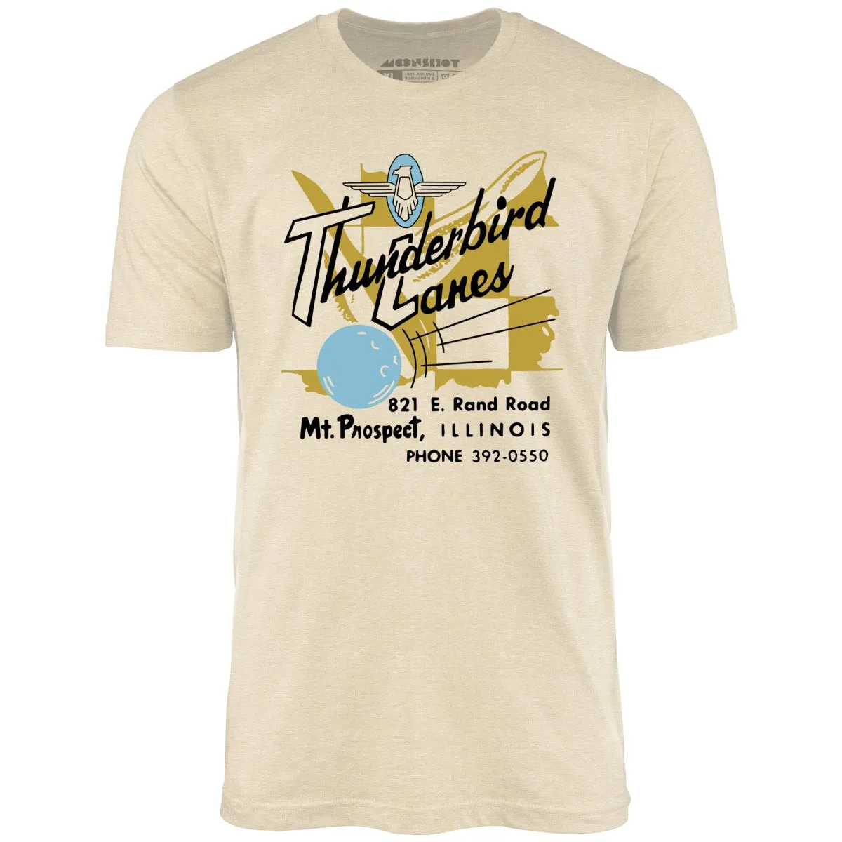 Thunderbird Lanes - Mt. Prospect, IL - Vintage Bowling Alley - Unisex T-Shirt