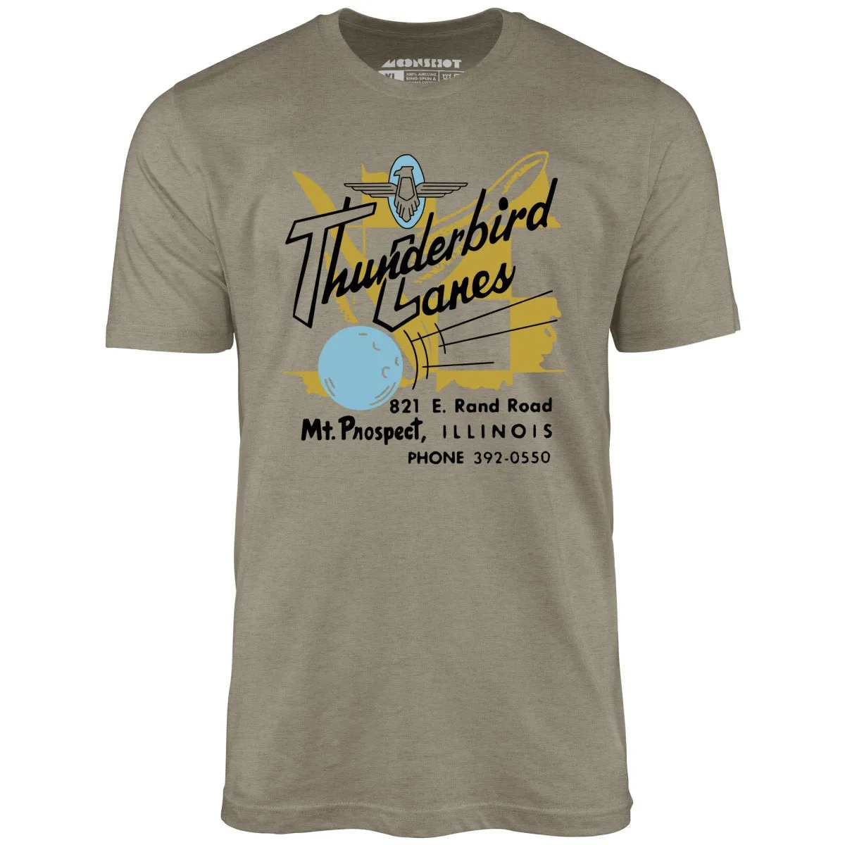 Thunderbird Lanes - Mt. Prospect, IL - Vintage Bowling Alley - Unisex T-Shirt