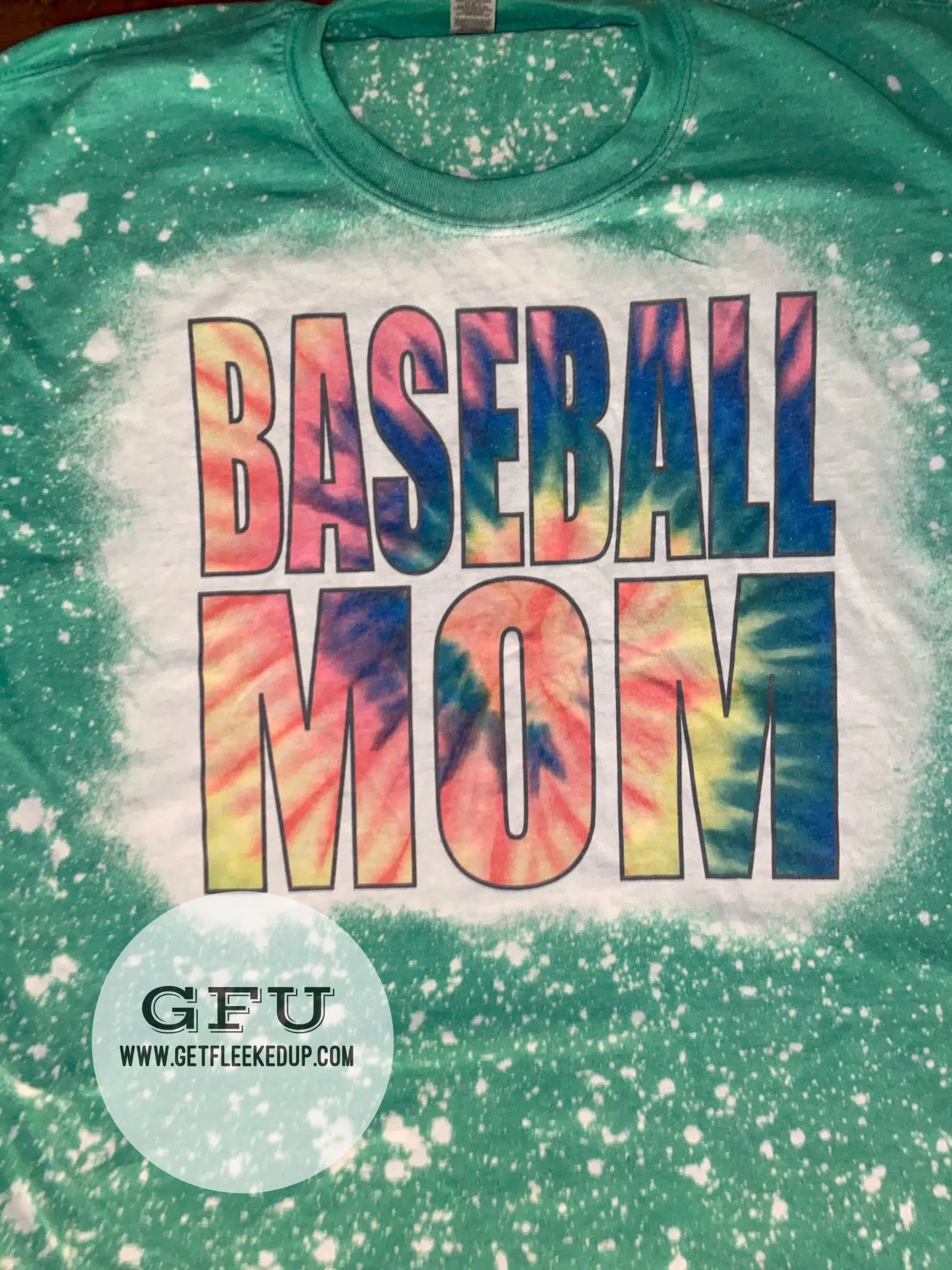 Tie-dye Baseball Mom Shirt