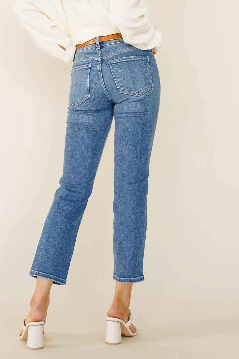 Tillie Straight Leg Jeans in Medium Wash - FINAL SALE