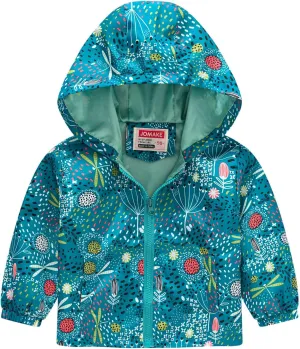 Toddler Boys Girls Casual Printing Cartoon Hooded Outerwear Zipper Coats Long Sleeve Windproof Boy Toddler Coat