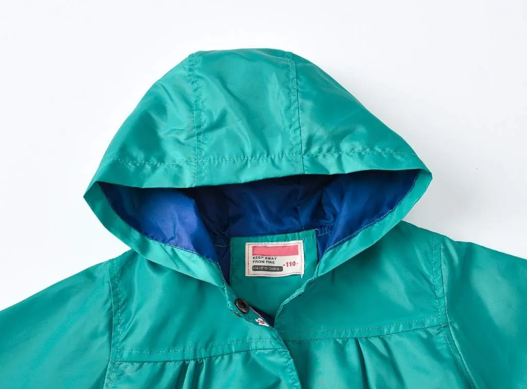 Toddler Boys Girls Rain Jackets Little Kid?? Waterproof Hoodie Raincoats Windbreaker Trendy Casual Outerwear Jacket
