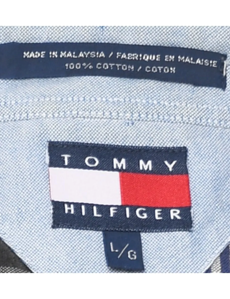 Tommy Hilfiger Checked Navy & Black Shirt - L