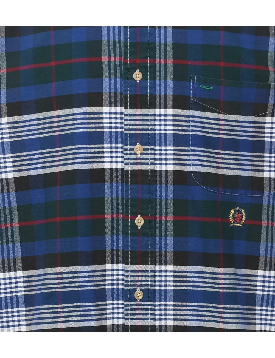 Tommy Hilfiger Checked Navy & Black Shirt - L