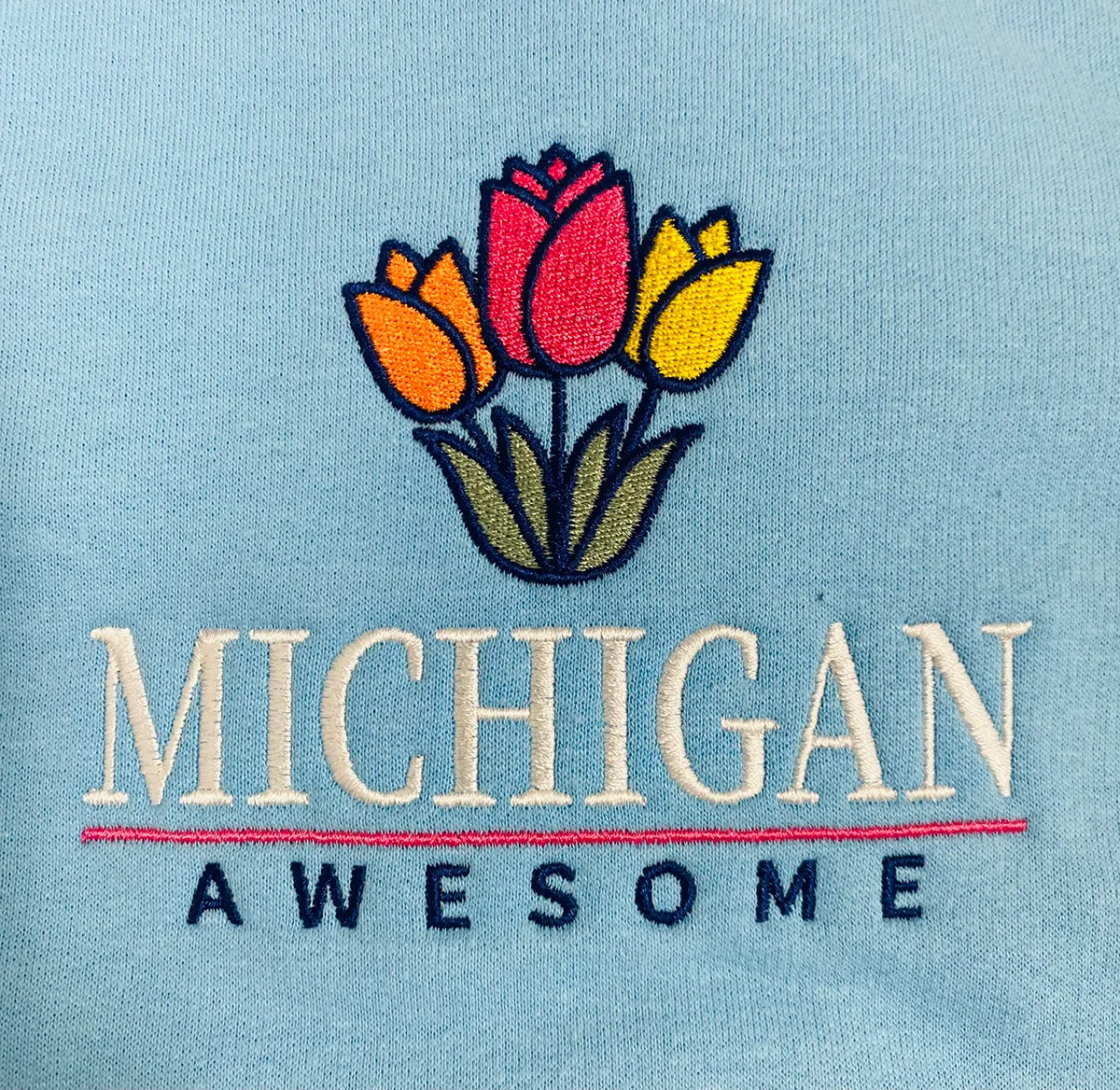 Tulips Embroidered Crewneck Sweatshirt (CLOSEOUT)