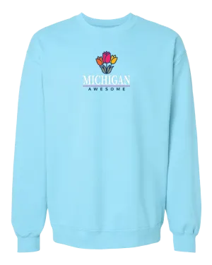 Tulips Embroidered Crewneck Sweatshirt (CLOSEOUT)