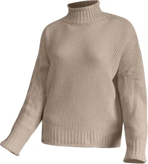 Turtleneck Long Sleeve Shirts Long Sleeve Knit Solid Color Sweater Pullover Top Long Sleeve Shirts for Women Plus