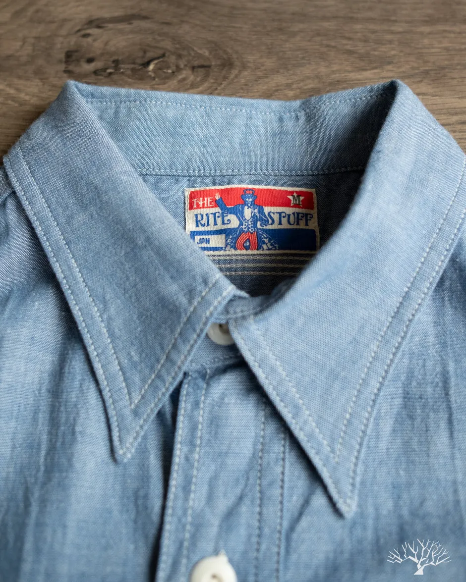 Uncle Sam Selvedge Chambray Work Shirt - Indigo