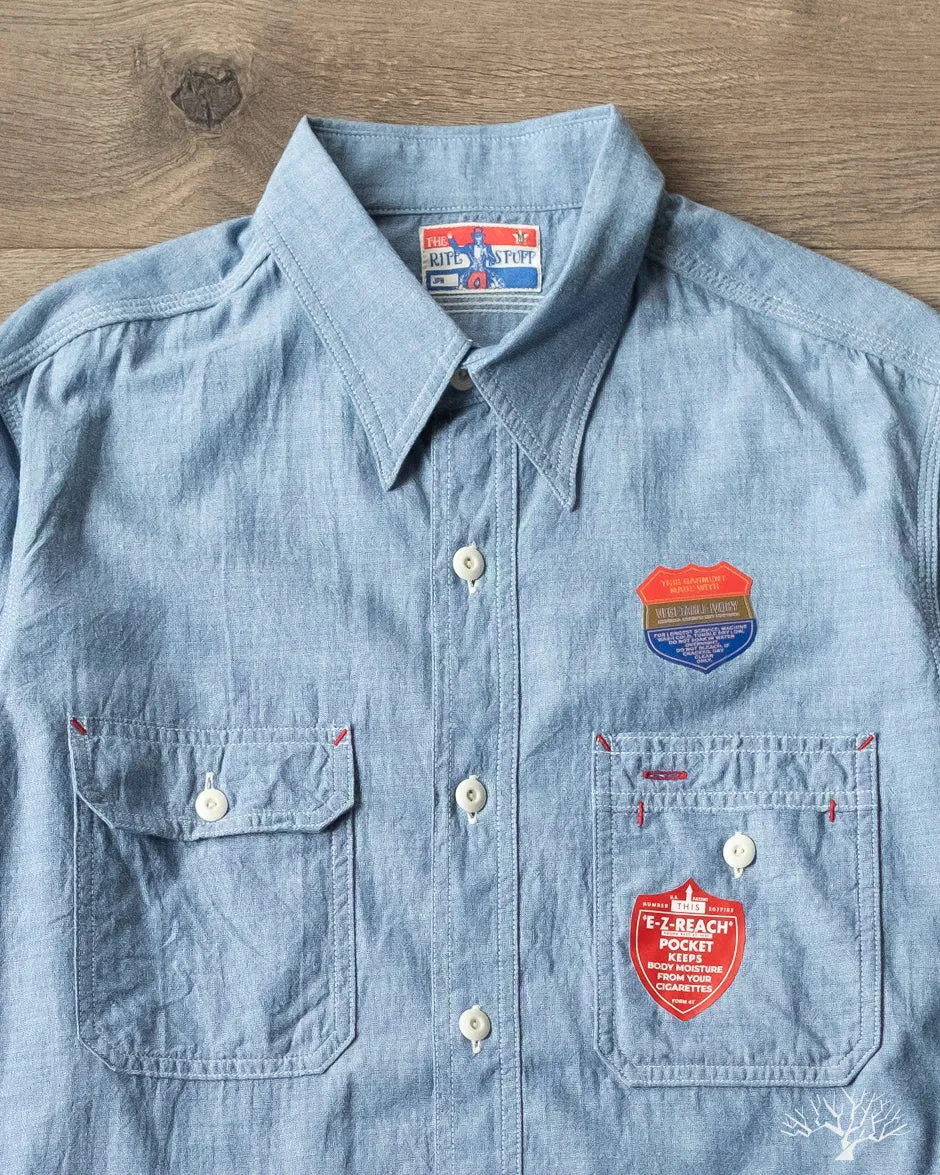 Uncle Sam Selvedge Chambray Work Shirt - Indigo