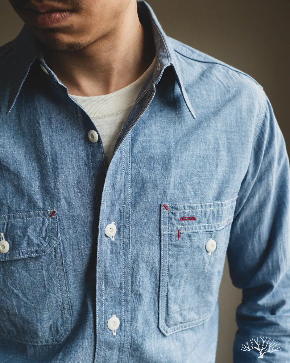 Uncle Sam Selvedge Chambray Work Shirt - Indigo