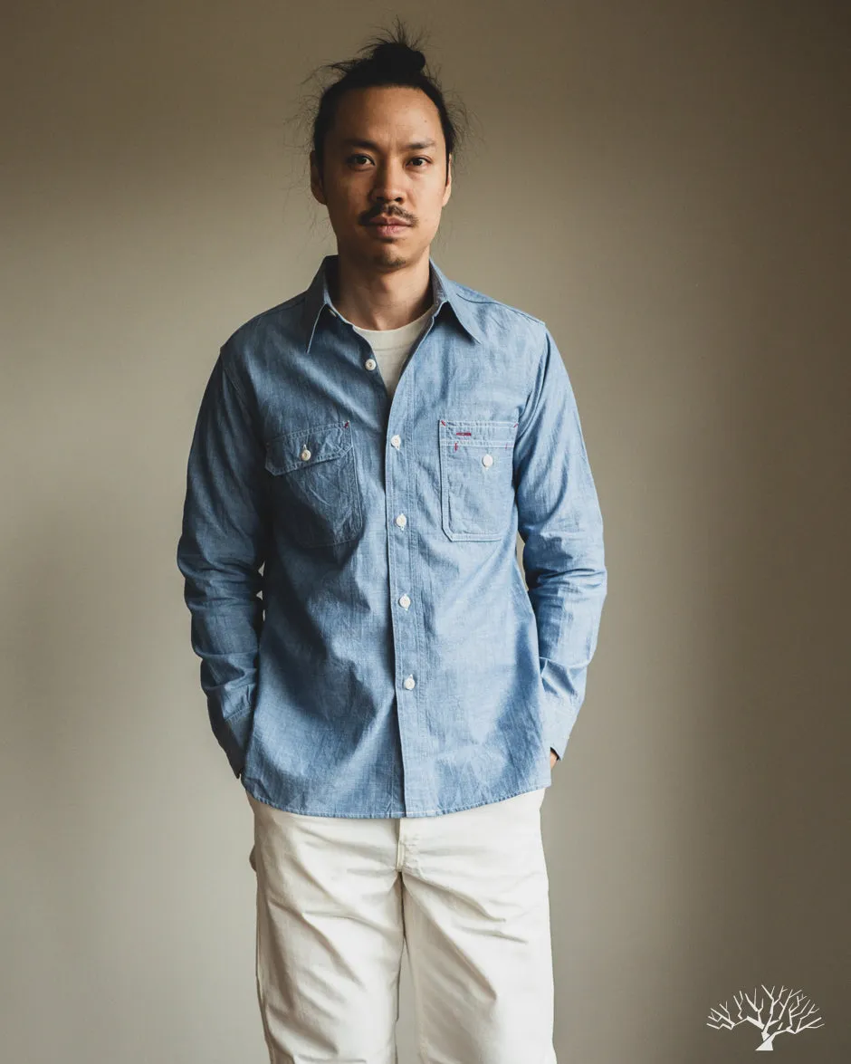 Uncle Sam Selvedge Chambray Work Shirt - Indigo