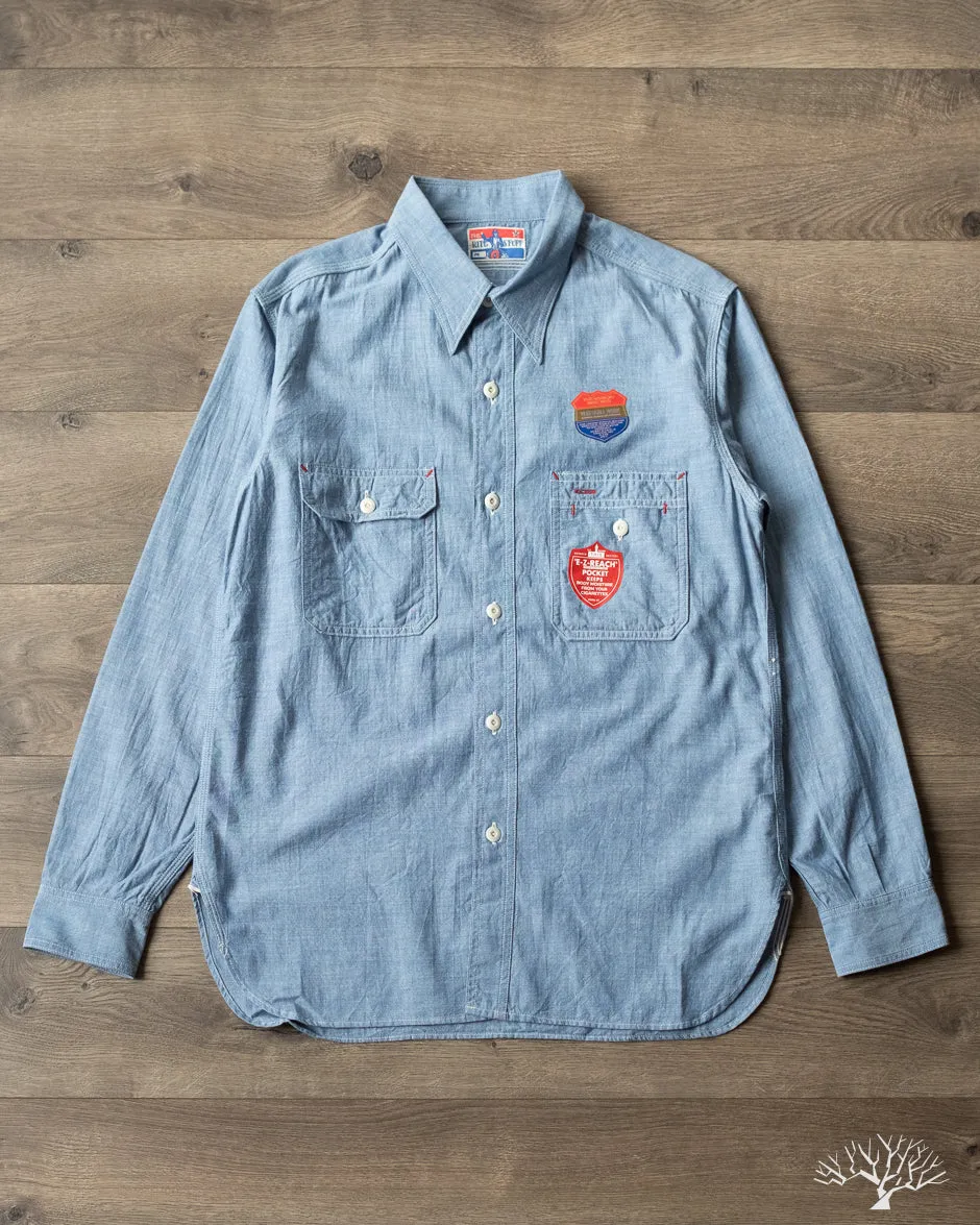 Uncle Sam Selvedge Chambray Work Shirt - Indigo
