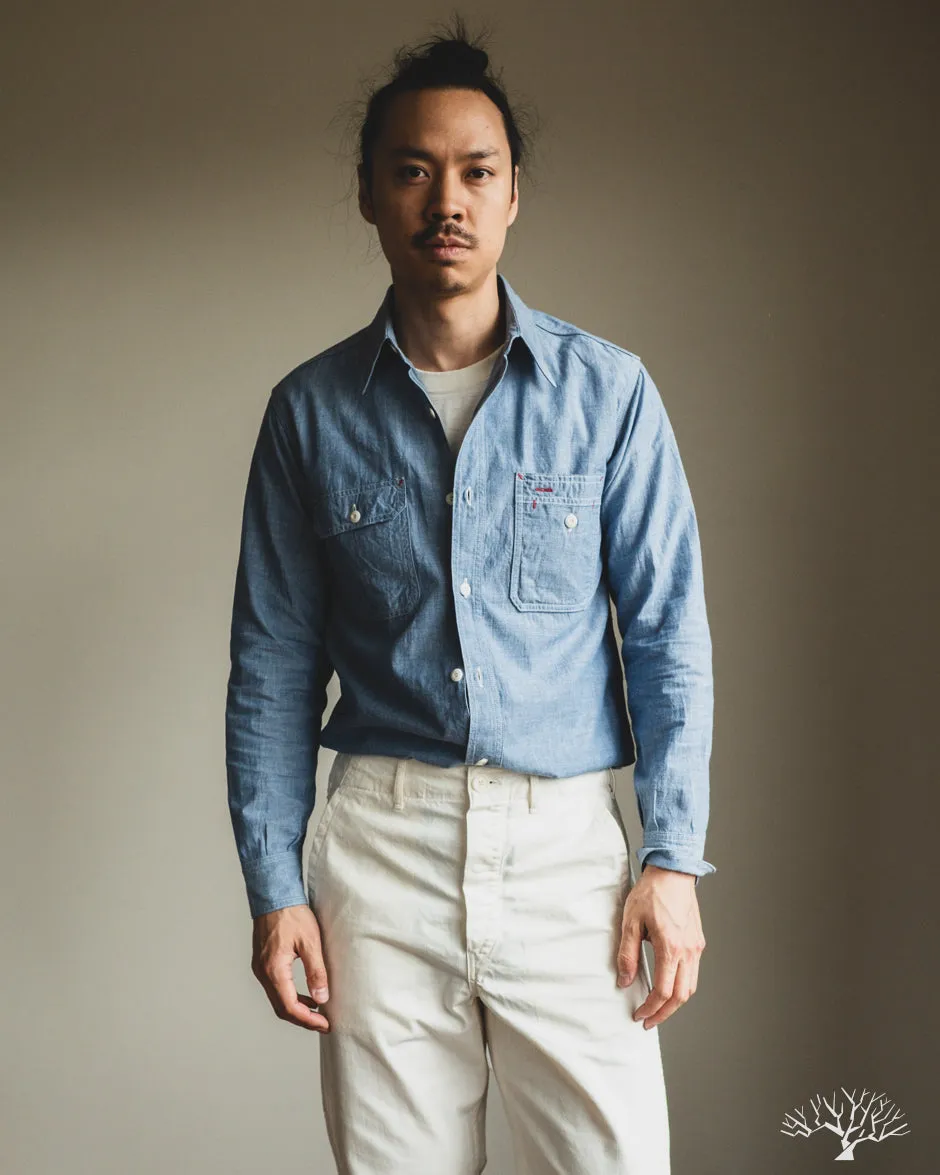 Uncle Sam Selvedge Chambray Work Shirt - Indigo
