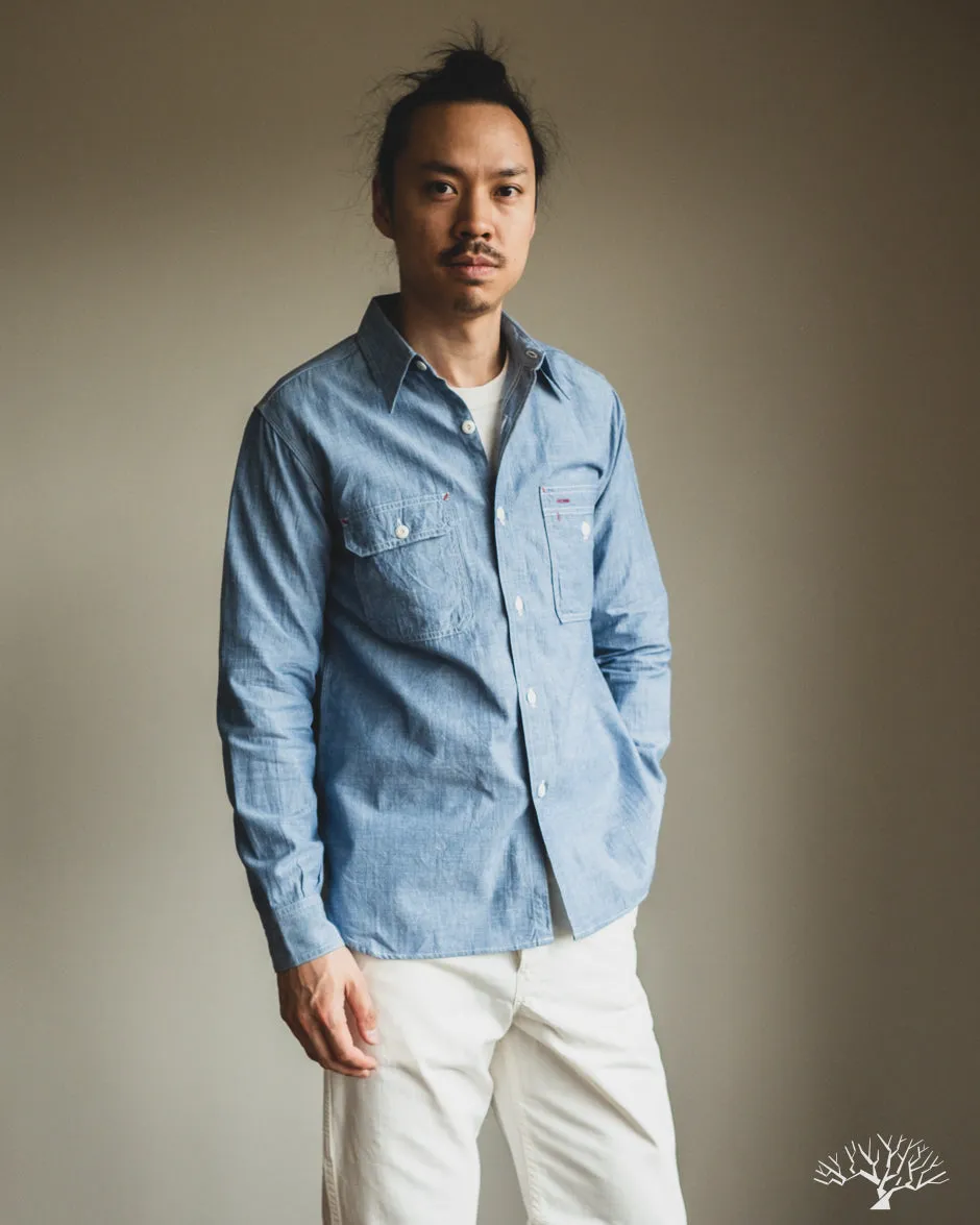 Uncle Sam Selvedge Chambray Work Shirt - Indigo