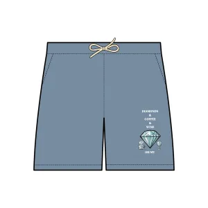 Unisex Garment-Dyed Lightweight Fleece Sweat Shorts- 'Diamonds & Coffee & Wine, Oh My' Wizard of Oz-Inspired Design"
