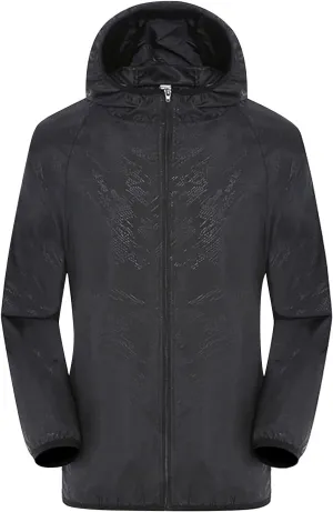 Unisex Raincoat Hooded Packable Waterproof Quick Dry Lightweight Sun Protection Jacket Windproof Cycling Jackets