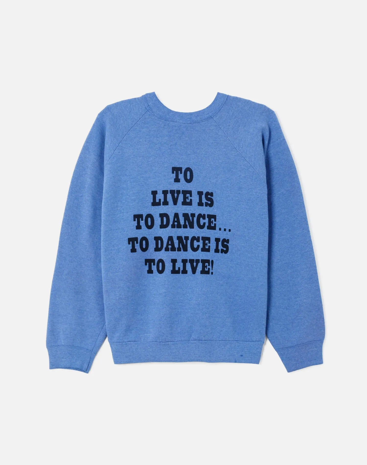 Upcycled "Snoopy Dancing" Sweatshirt in Heathered Blue - 11229726