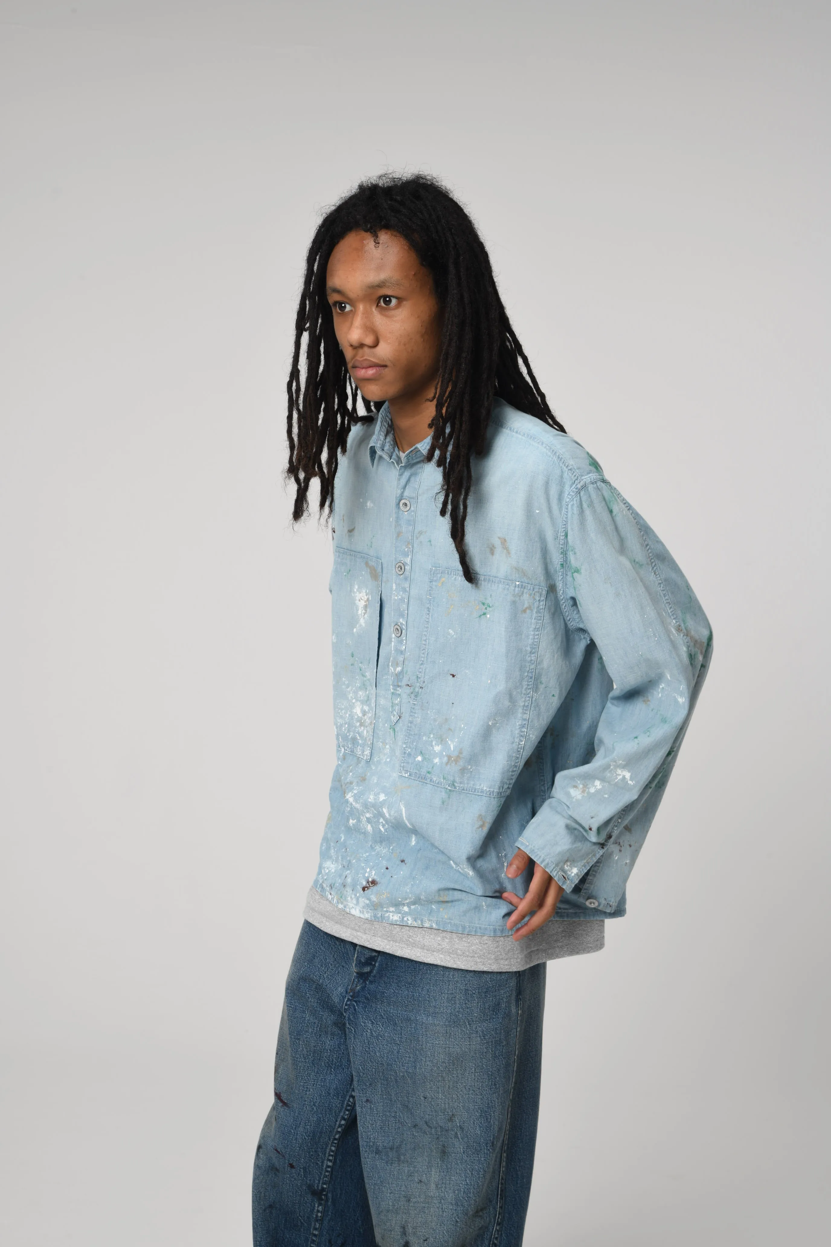 US ARMY P/O CHAMBRAY SHIRTS PAINTED