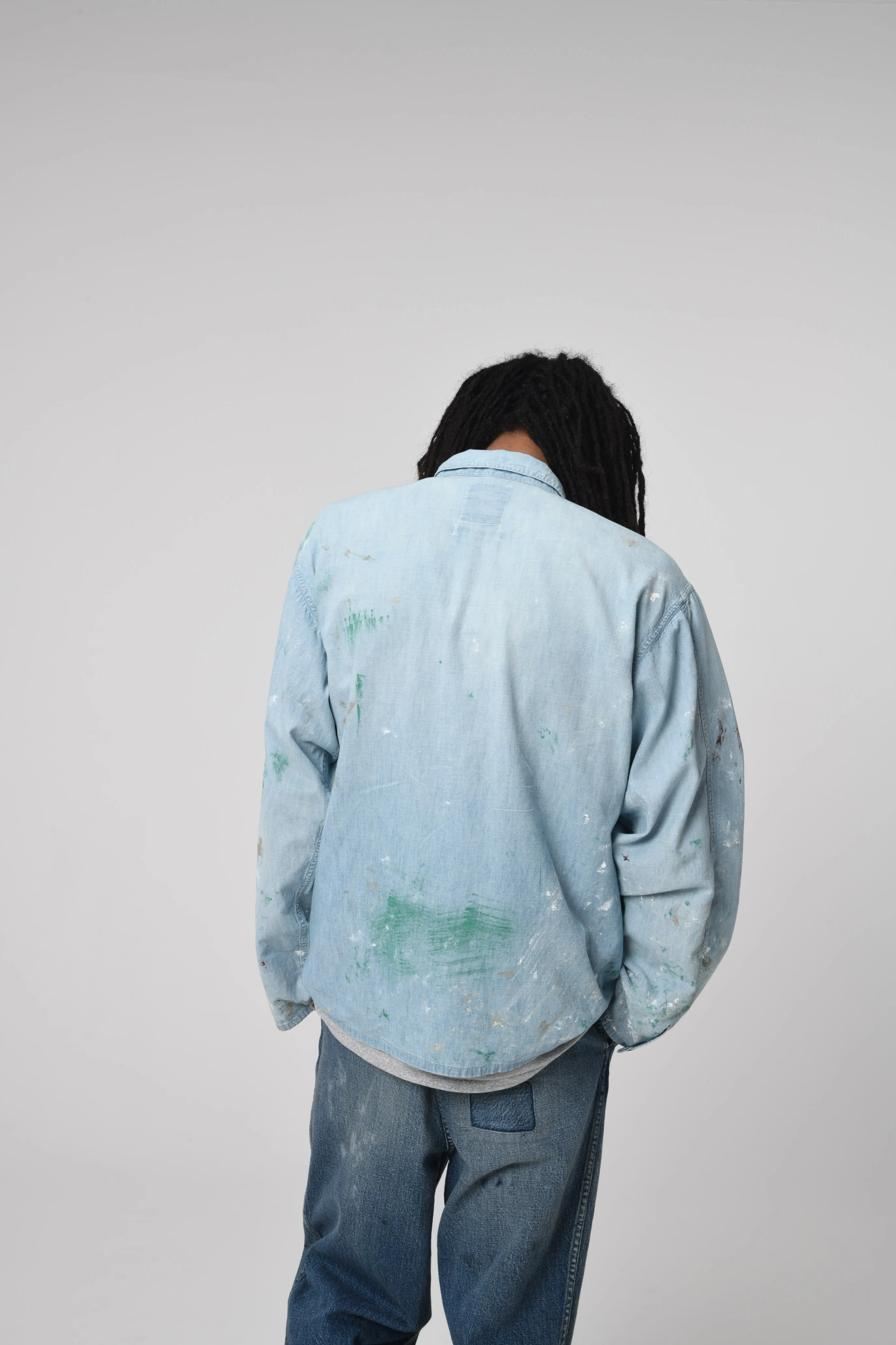 US ARMY P/O CHAMBRAY SHIRTS PAINTED