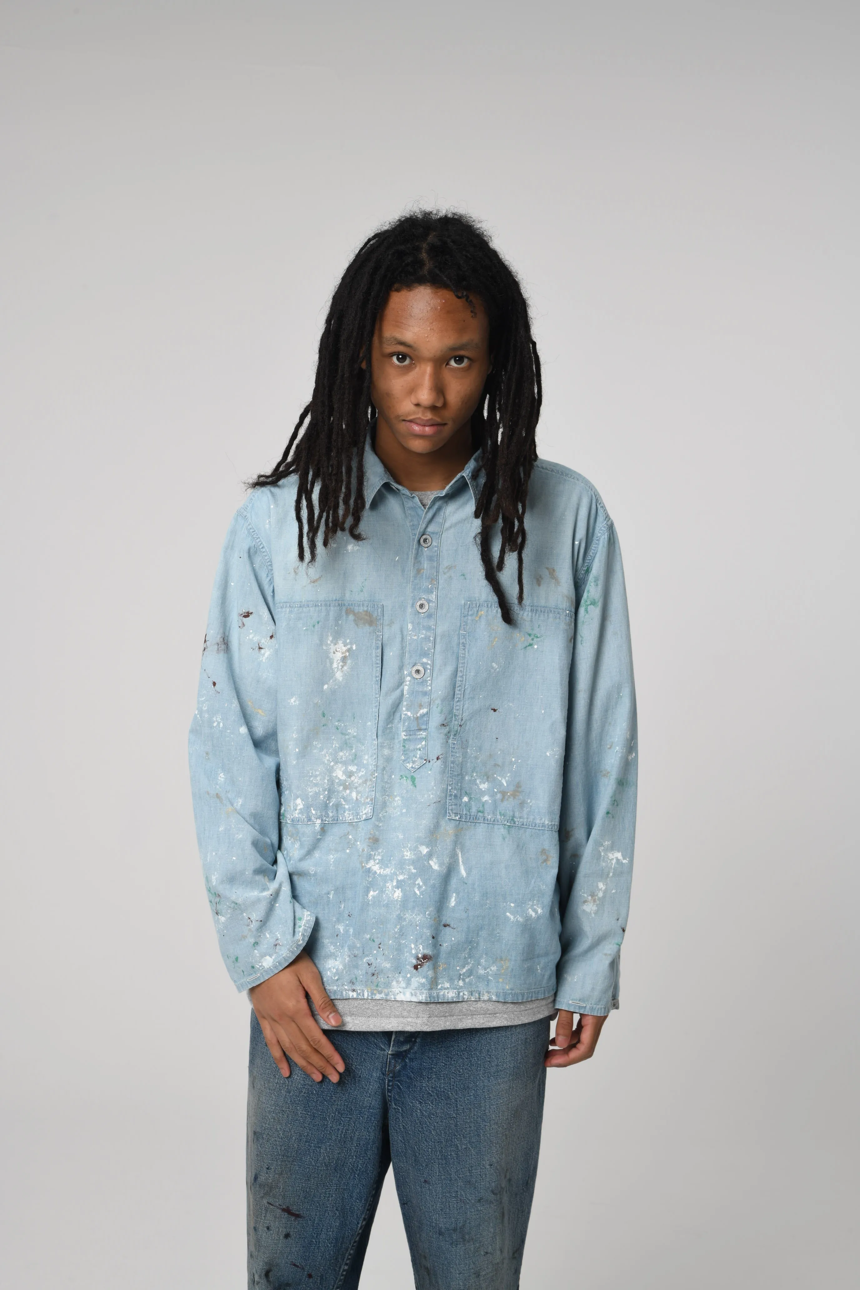 US ARMY P/O CHAMBRAY SHIRTS PAINTED