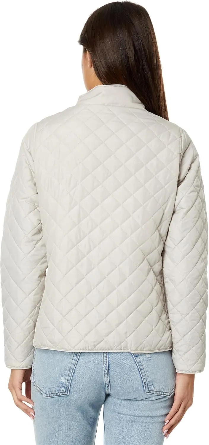 U.S. POLO ASSN. Quilted Moto Jacket with Cozy Faux Fur Lining And Rib Trim