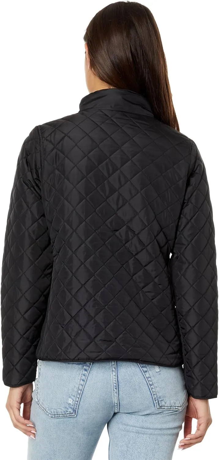 U.S. POLO ASSN. Quilted Moto Jacket with Cozy Faux Fur Lining And Rib Trim