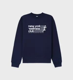 USA Wellness Club Crewneck - Navy/White
