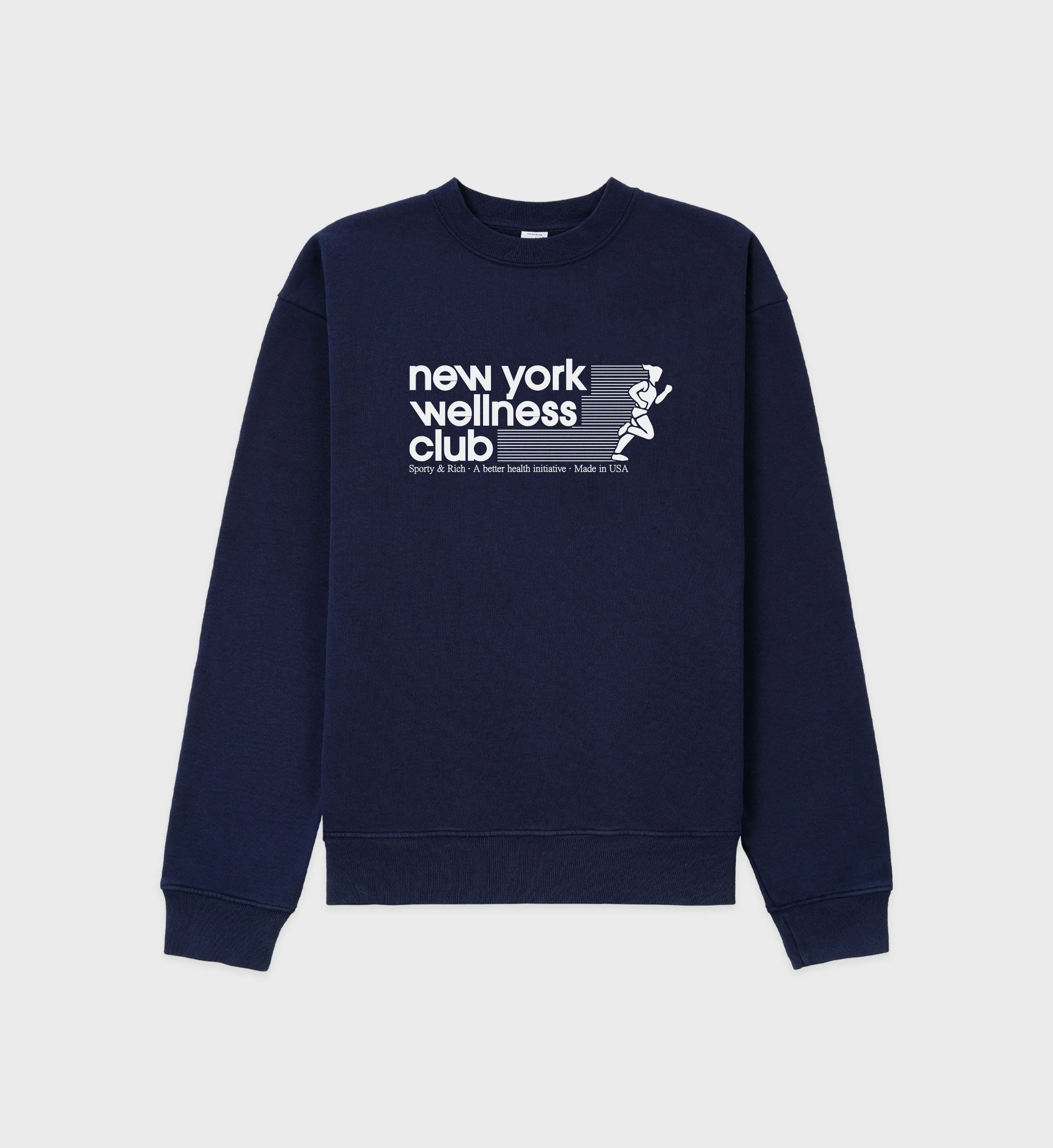 USA Wellness Club Crewneck - Navy/White