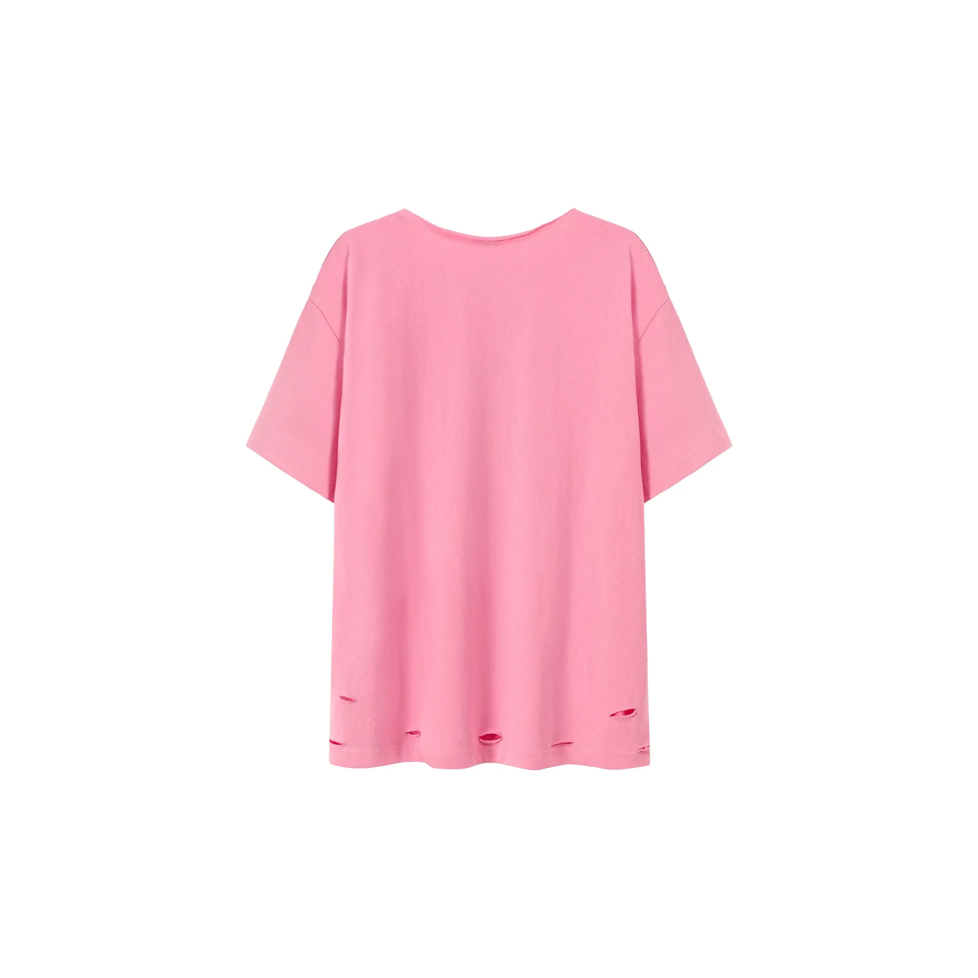 V-Trim Chuu Babe Star Distressed T-Shirt